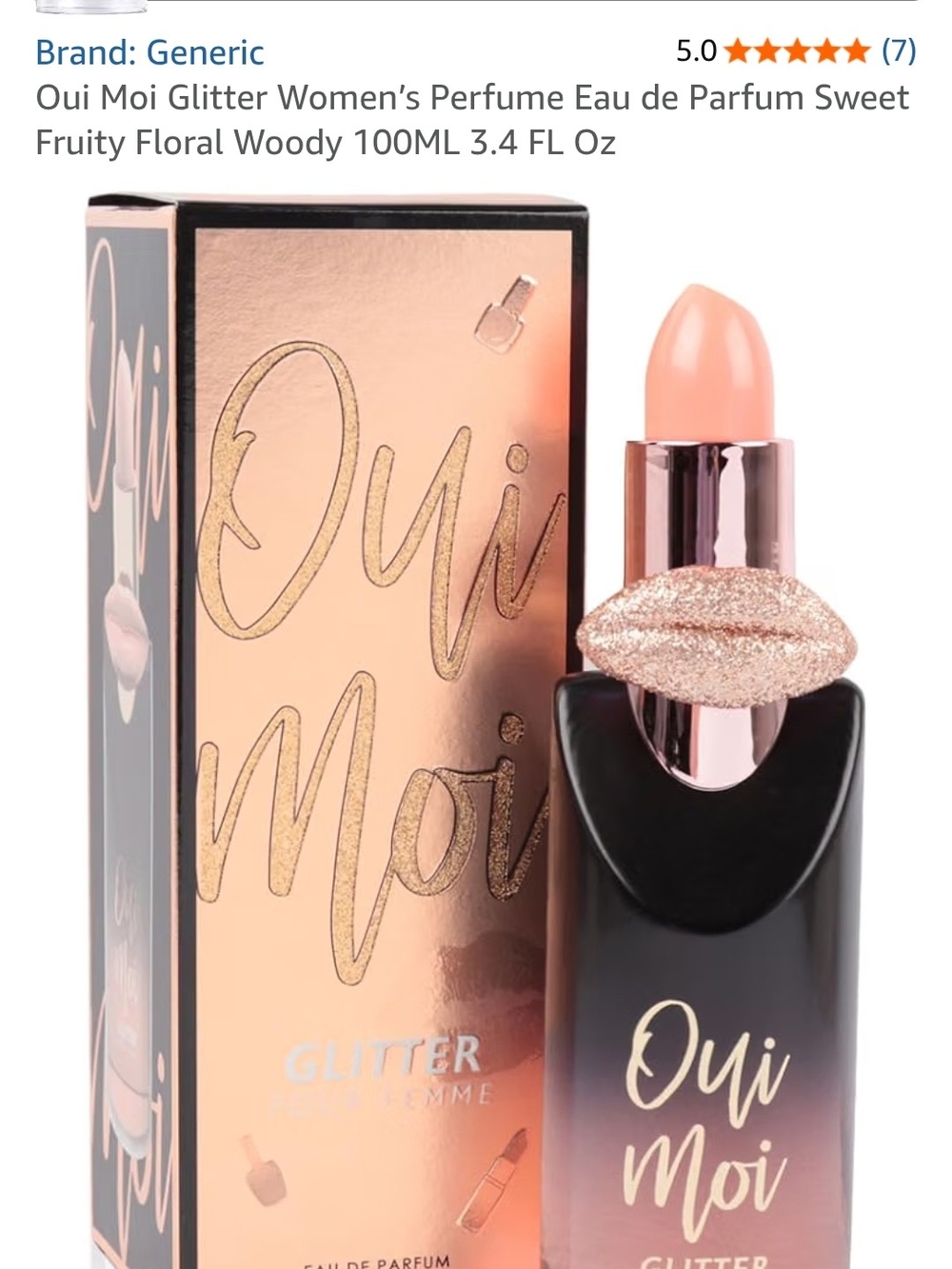 Glitter Women's Perfume — Pink/Gold
